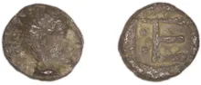 Colophon Milne 1941 Period II, quarter-obols