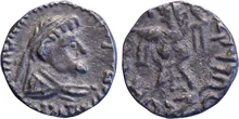 Strato II of Bactria obv