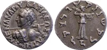 Menander I of Bactria obv