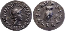 Menander I of Bactria obv
