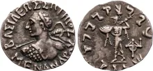Menander I of Bactria obv