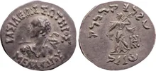 Menander I of Bactria obv
