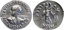 Menander I of Bactria obv