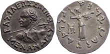 Menander I of Bactria obv