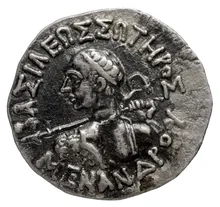 Menander I of Bactria obv