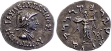 Menander I of Bactria obv
