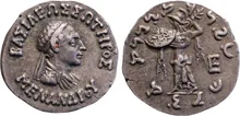 Menander I of Bactria obv