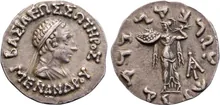 Menander I of Bactria obv