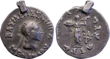 Menander I of Bactria obv