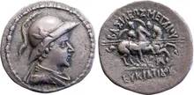 Eucratides I of Bactria obv