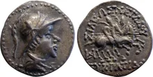 Eucratides I of Bactria obv