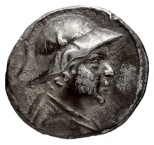 Eucratides I of Bactria obv