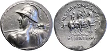 Eucratides I of Bactria obv