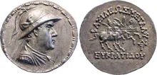 Eucratides I of Bactria obv
