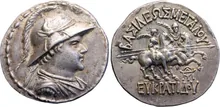 Eucratides I of Bactria obv