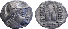 Eucratides I of Bactria obv