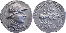 Eucratides I of Bactria obv