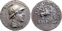 Eucratides I of Bactria obv