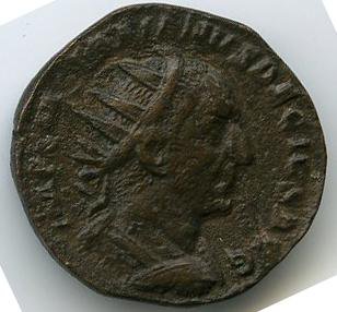 Римская империя · Trajan Decius · As · II в., аверс, Федеральное государственное бюджетное учреждение культуры "Государственный музей изобразительных искусств имени А.С. Пушкина"