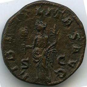 Римская империя · Trajan Decius · As · II в., реверс, Федеральное государственное бюджетное учреждение культуры "Государственный музей изобразительных искусств имени А.С. Пушкина"