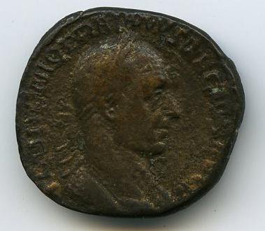 Римская империя · Trajan Decius · As · II в., аверс, Федеральное государственное бюджетное учреждение культуры "Государственный музей изобразительных искусств имени А.С. Пушкина"