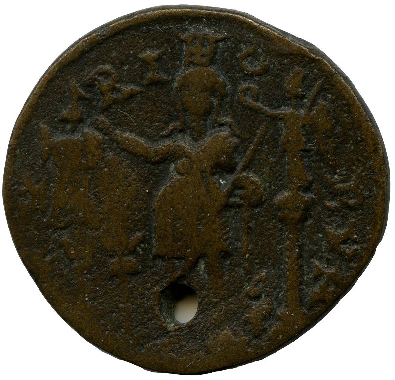 Античная монета · Elagabalus · II в., аверс, Федеральное государственное бюджетное учреждение культуры "Государственный музей изобразительных искусств имени А.С. Пушкина"