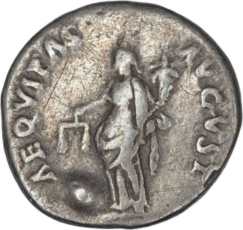 Римская империя · Nerva · Denarius · I в., реверс, Федеральное государственное бюджетное учреждение культуры "Государственный музей изобразительных искусств имени А.С. Пушкина"