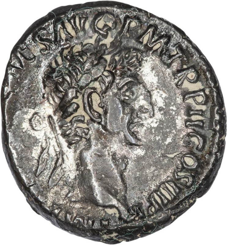 Римская империя · Nerva · Denarius · I в., реверс, Федеральное государственное бюджетное учреждение культуры "Государственный музей изобразительных искусств имени А.С. Пушкина"