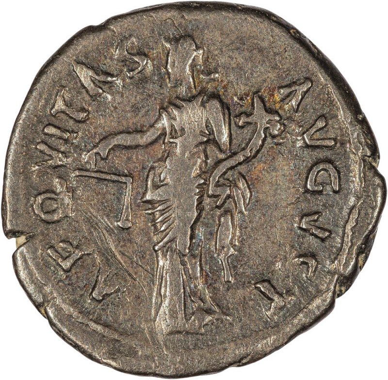 Римская империя · Nerva · Denarius · I в., аверс, Федеральное государственное бюджетное учреждение культуры "Государственный музей изобразительных искусств имени А.С. Пушкина"
