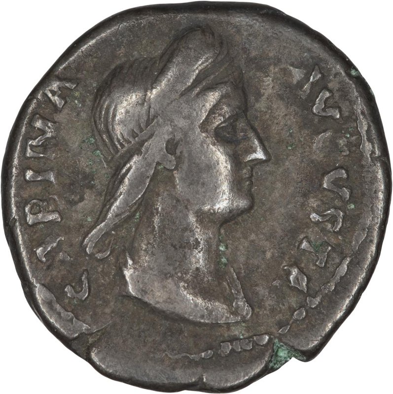 Римская империя · Sabina · Denarius · I в., аверс, Федеральное государственное бюджетное учреждение культуры "Государственный музей изобразительных искусств имени А.С. Пушкина"