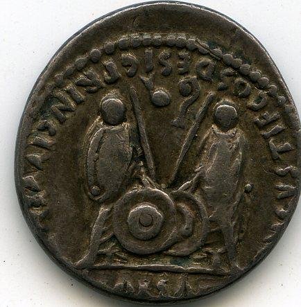 Римская империя · Augustus · Denarius · I в. до н. э., аверс, Федеральное государственное бюджетное учреждение культуры "Государственный музей изобразительных искусств имени А.С. Пушкина"
