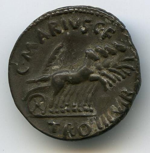 Римская республика · Augustus · Denarius · I в. до н. э., аверс, Федеральное государственное бюджетное учреждение культуры "Государственный музей изобразительных искусств имени А.С. Пушкина"