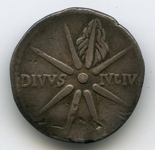 Римская империя · Augustus · Denarius · XVI в. до н. э., аверс, Федеральное государственное бюджетное учреждение культуры "Государственный музей изобразительных искусств имени А.С. Пушкина"