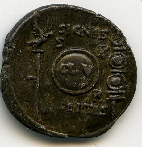 Римская империя · Augustus · Denarius · XVII в. до н. э., реверс, Федеральное государственное бюджетное учреждение культуры "Государственный музей изобразительных искусств имени А.С. Пушкина"
