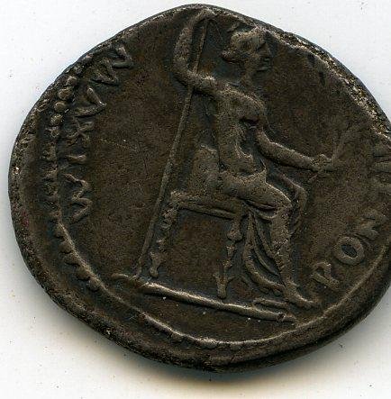 Римская империя · Tiberius · Denarius · I в., реверс, Федеральное государственное бюджетное учреждение культуры "Государственный музей изобразительных искусств имени А.С. Пушкина"