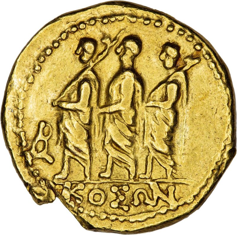 Римская республика · Aureus · I в. до н. э., аверс, Федеральное государственное бюджетное учреждение культуры "Государственный музей изобразительных искусств имени А.С. Пушкина"