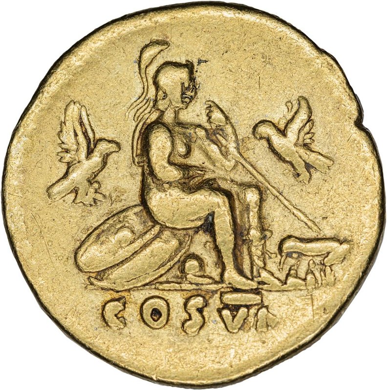 Античная монета · Titus · Aureus · I в., аверс, Федеральное государственное бюджетное учреждение культуры "Государственный музей изобразительных искусств имени А.С. Пушкина"