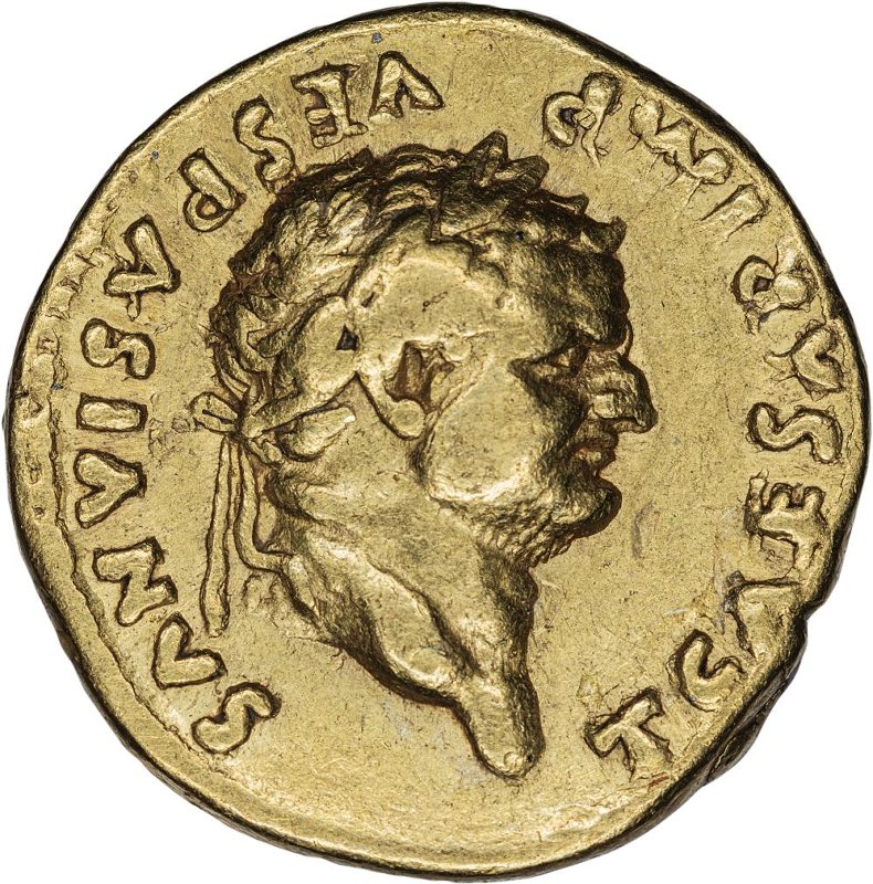 Античная монета · Titus · Aureus · I в., реверс, Федеральное государственное бюджетное учреждение культуры "Государственный музей изобразительных искусств имени А.С. Пушкина"