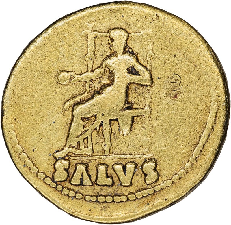 Античная монета · Nero · Aureus · I в., аверс, Федеральное государственное бюджетное учреждение культуры "Государственный музей изобразительных искусств имени А.С. Пушкина"