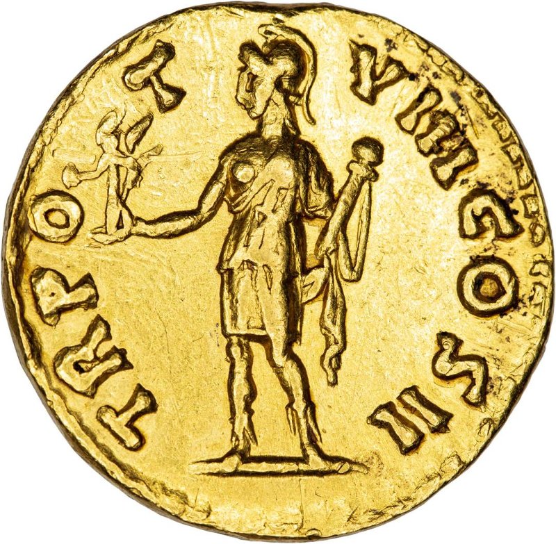 Античная монета · Marcus Aurelius · Aureus · II в. до н. э., аверс, Федеральное государственное бюджетное учреждение культуры "Государственный музей изобразительных искусств имени А.С. Пушкина"