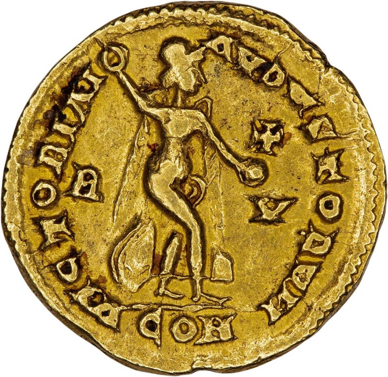 Античная монета · Honorius · Triens · III в., аверс, Федеральное государственное бюджетное учреждение культуры "Государственный музей изобразительных искусств имени А.С. Пушкина"