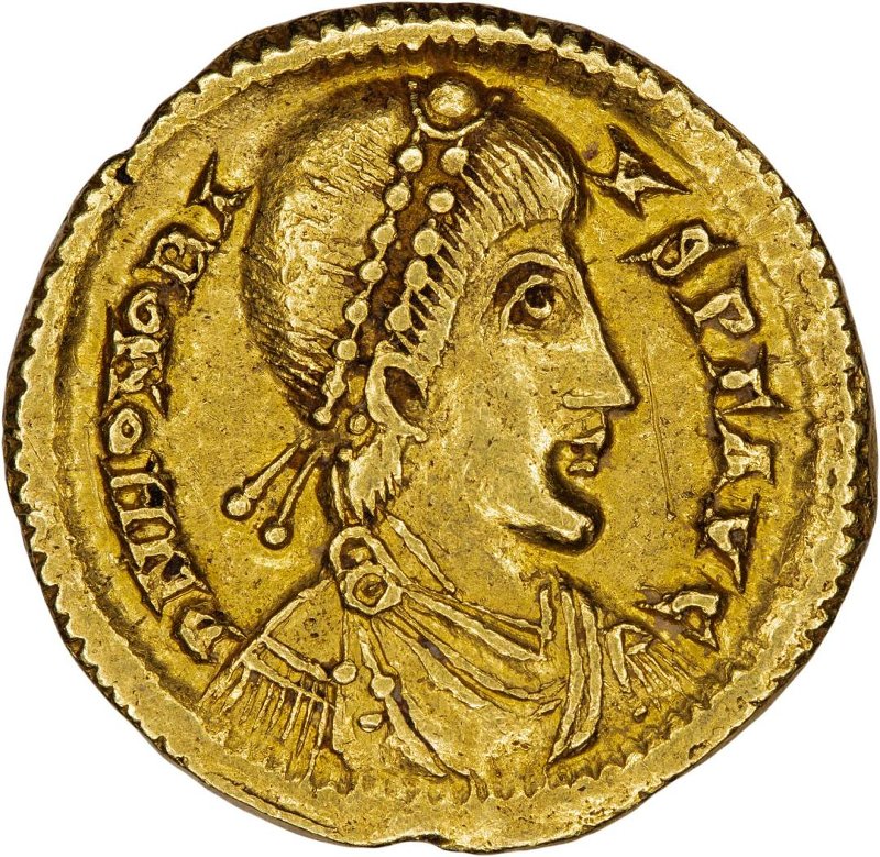 Античная монета · Honorius · Triens · III в., реверс, Федеральное государственное бюджетное учреждение культуры "Государственный музей изобразительных искусств имени А.С. Пушкина"