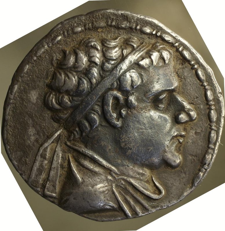 Античная монета · Tetradrachm · II в. до н. э., аверс, Федеральное государственное бюджетное учреждение культуры "Государственный музей изобразительных искусств имени А.С. Пушкина"