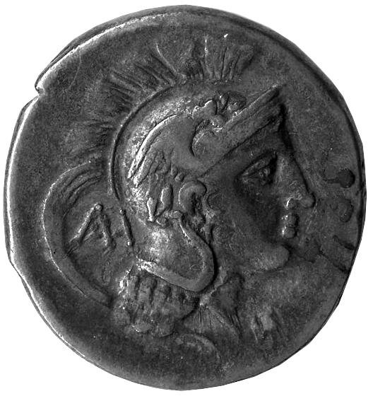 Античная монета · Didrachm · III в. до н. э., аверс, Федеральное государственное бюджетное учреждение культуры "Государственный музей изобразительных искусств имени А.С. Пушкина"