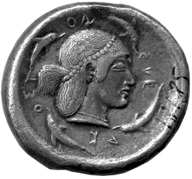 Греция · Tetradrachm · V в. до н. э., аверс, Федеральное государственное бюджетное учреждение культуры "Государственный музей изобразительных искусств имени А.С. Пушкина"