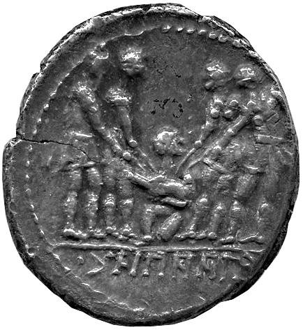 реверс Античная монета · Denarius · I в. до н. э.