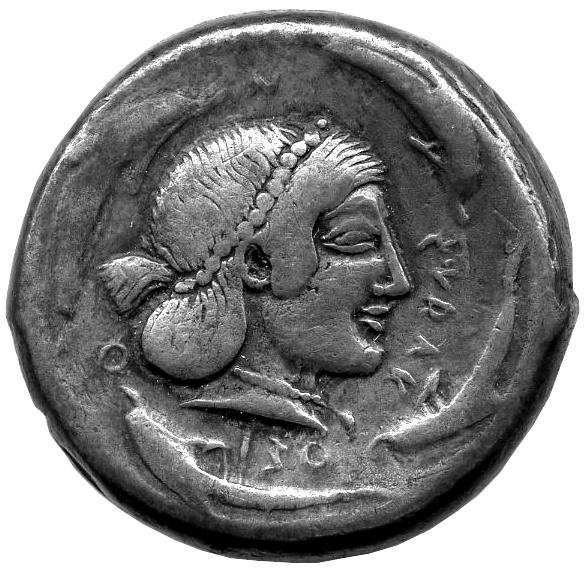 Греция · Tetradrachm · V в. до н. э., аверс, Федеральное государственное бюджетное учреждение культуры "Государственный музей изобразительных искусств имени А.С. Пушкина"