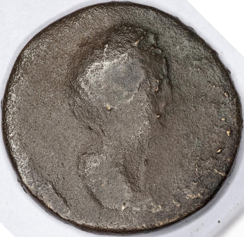 Римская империя · Antoninus Pius · Sestertius · I в., аверс, Федеральное государственное бюджетное учреждение культуры "Государственный музей изобразительных искусств имени А.С. Пушкина"