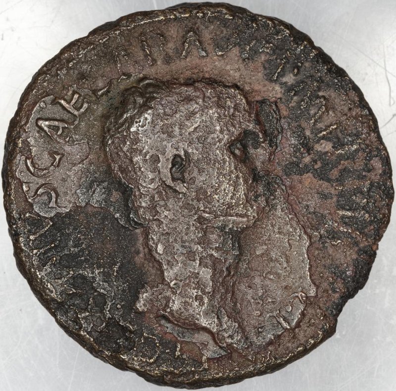 Римская империя · Claudius · Sestertius · I в., аверс, Федеральное государственное бюджетное учреждение культуры "Государственный музей изобразительных искусств имени А.С. Пушкина"
