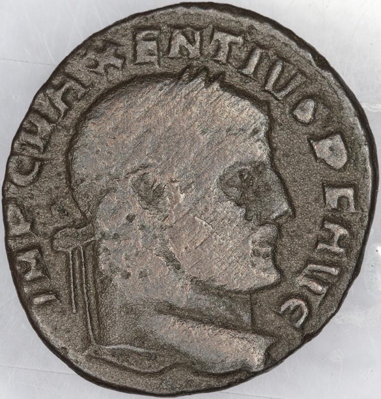 Римская империя · Maxentius · Follis · III в., аверс, Федеральное государственное бюджетное учреждение культуры "Государственный музей изобразительных искусств имени А.С. Пушкина"
